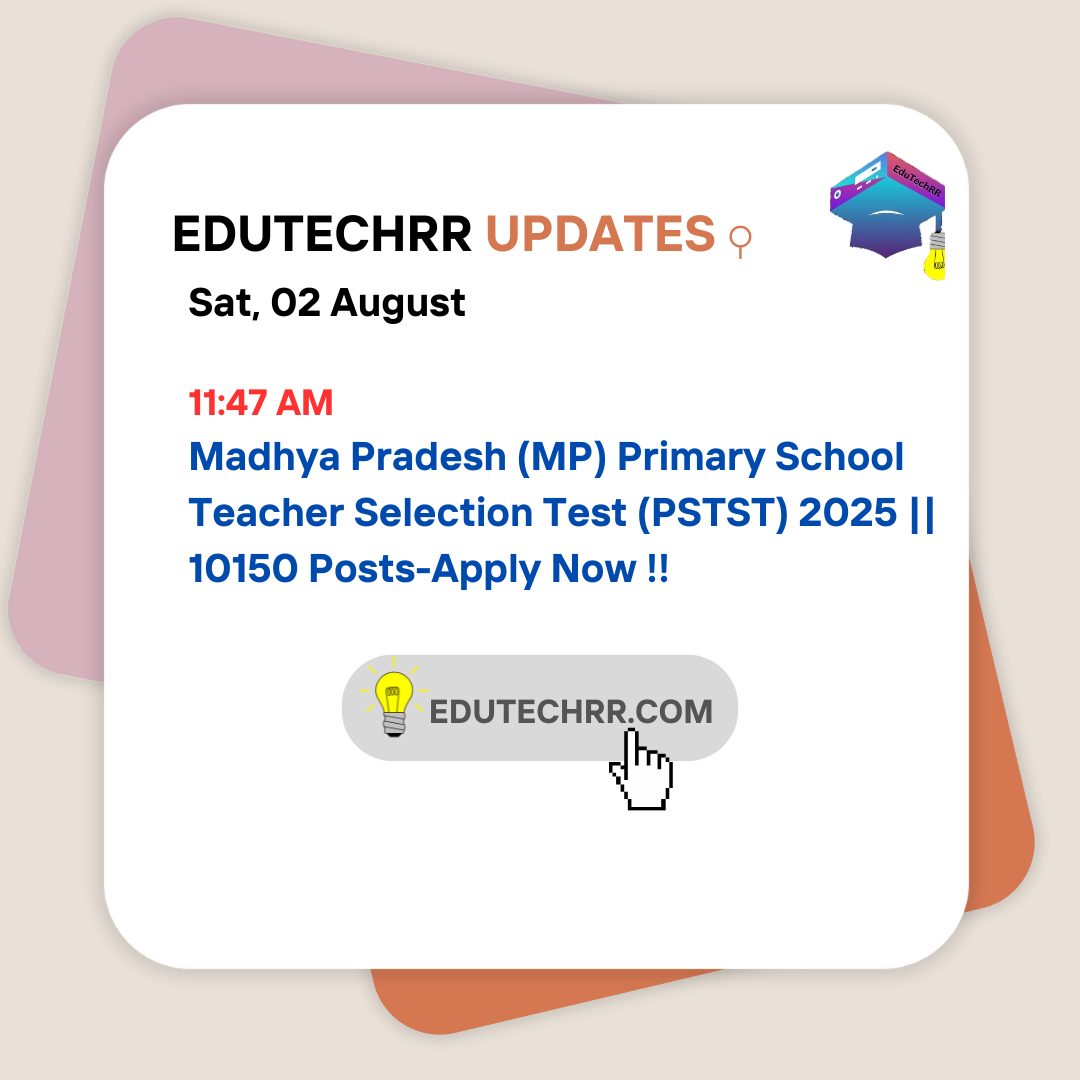 MP Primary School Teacher Selection Test 2025